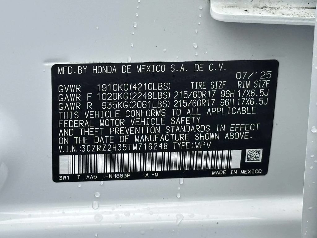 Certified 2026 Honda HR-V LX image 14