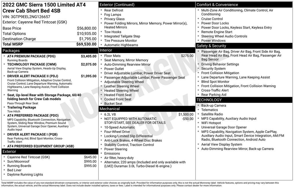 Used 2022 GMC Sierra 1500 AT4 w/ AT4 Premium Package AWD/4WD image 43