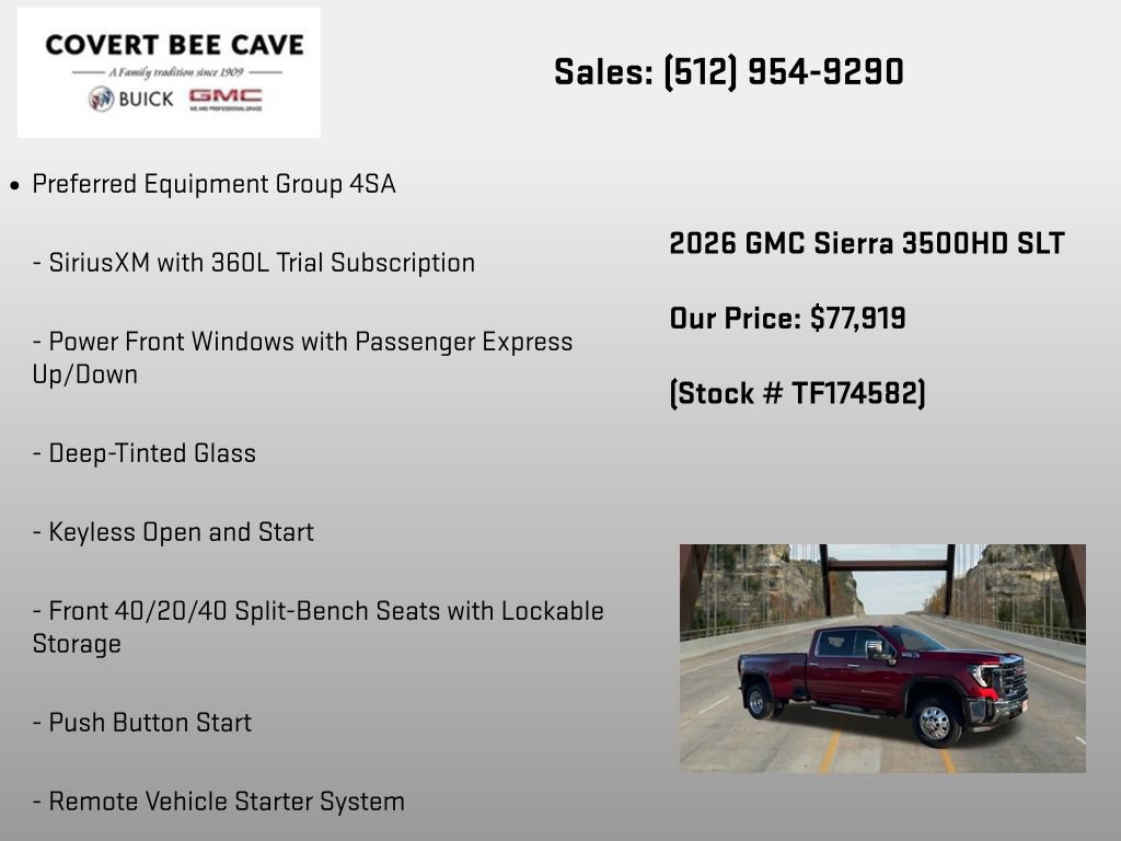 New 2026 GMC Sierra 3500 SLT w/ Texas SLT Premium Package image 6