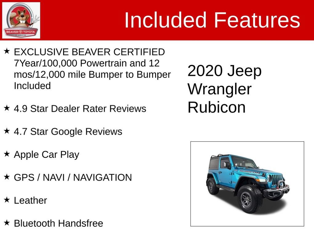 Used 2020 Jeep Wrangler Rubicon w/ Steel Bumper Group AWD/4WD image 4