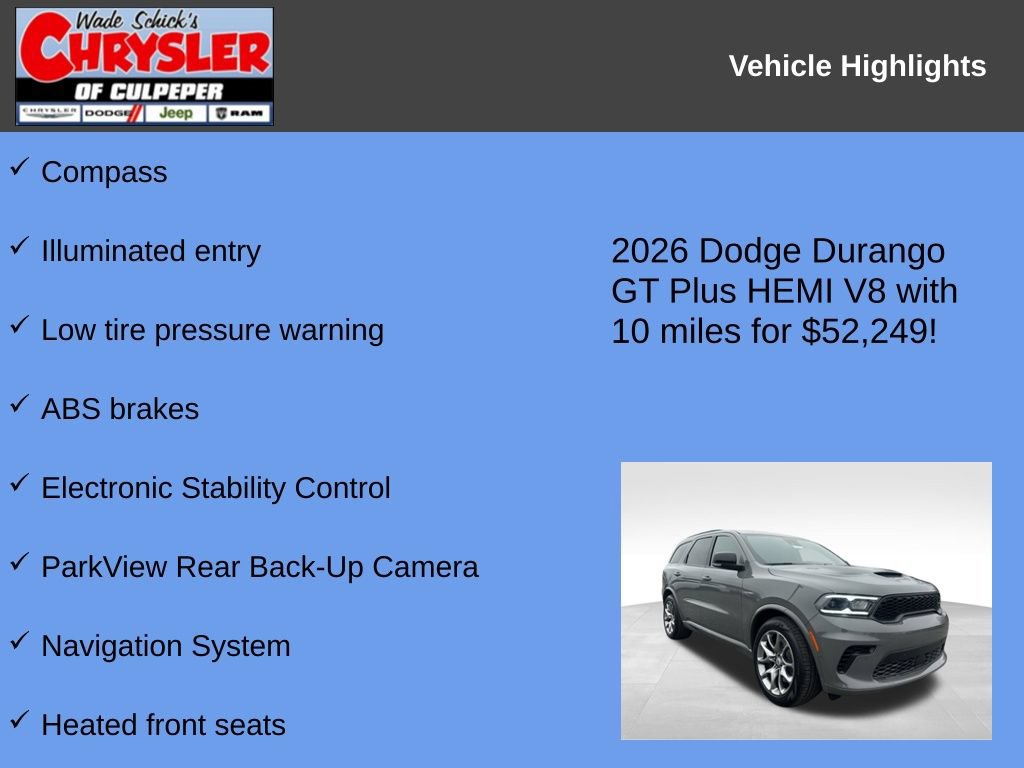 New 2026 Dodge Durango GT w/ Tow 'N Go Package AWD/4WD image 6