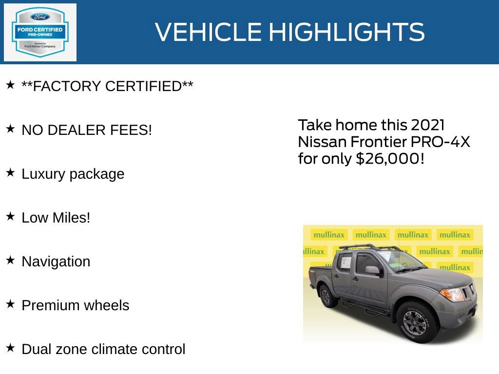 Used 2021 Nissan Frontier PRO-4X w/ Pro-4x Utility Package AWD/4WD image 12