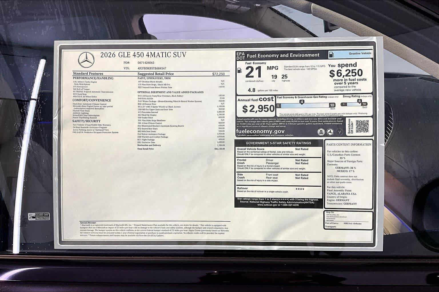 New 2026 Mercedes-Benz GLE 450 4MATIC image 18
