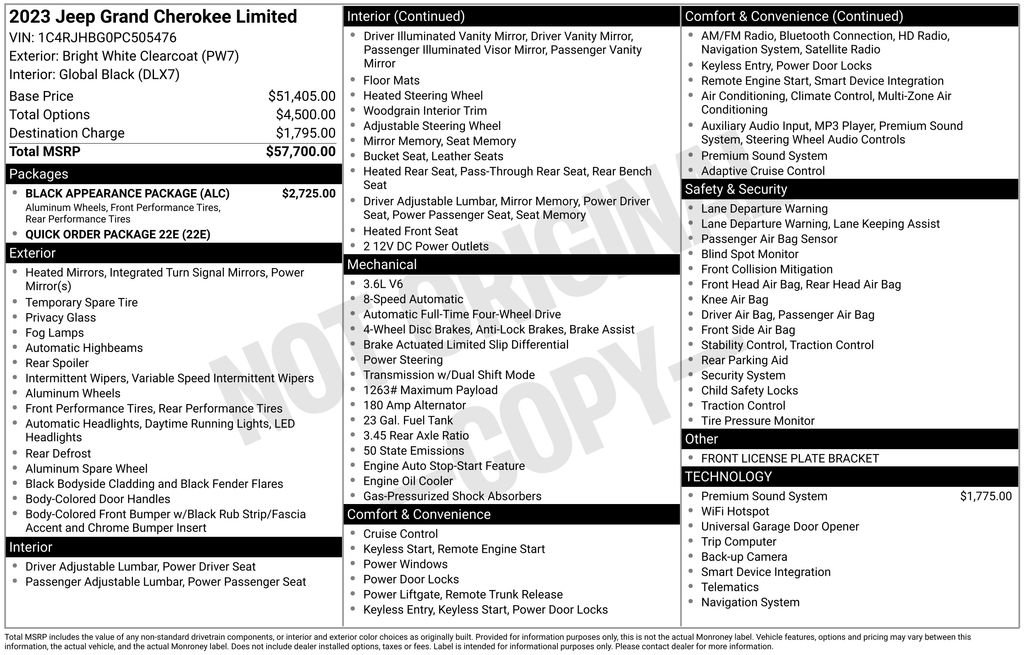 Used 2023 Jeep Grand Cherokee Limited w/ Black Appearance Package image 10