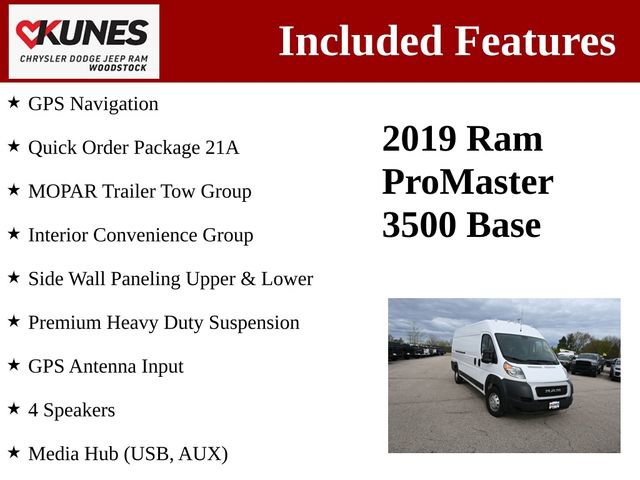 Used 2019 RAM ProMaster 3500 w/ Mopar Trailer Tow Group FWD image 3