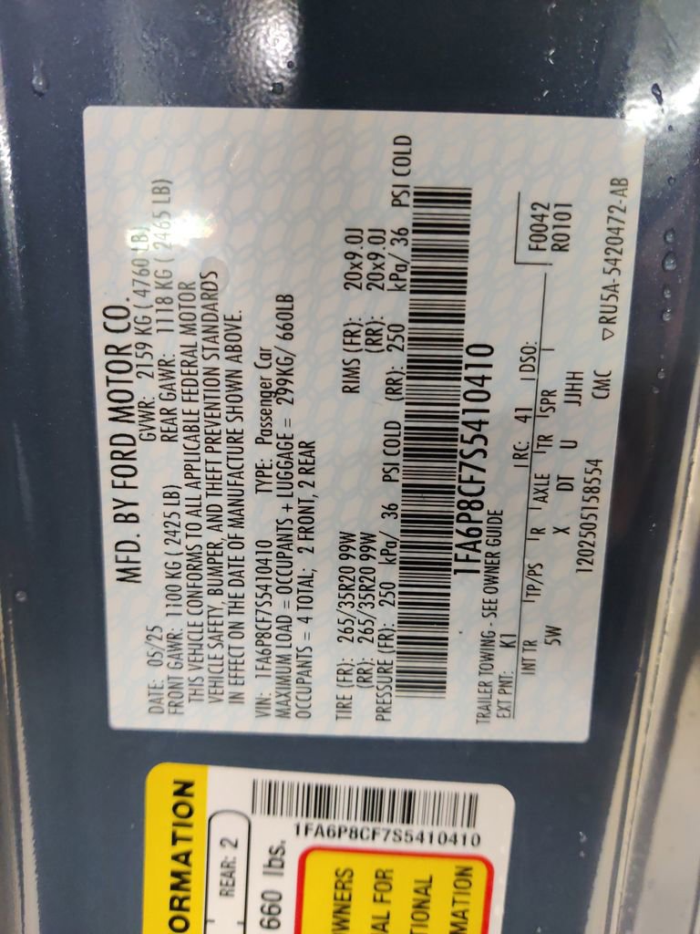 New 2025 Ford Mustang GT Premium w/ 60th Anniversary Package image 53