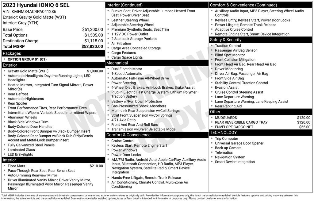 New 2023 Hyundai Ioniq 6 SEL AWD/4WD image 2