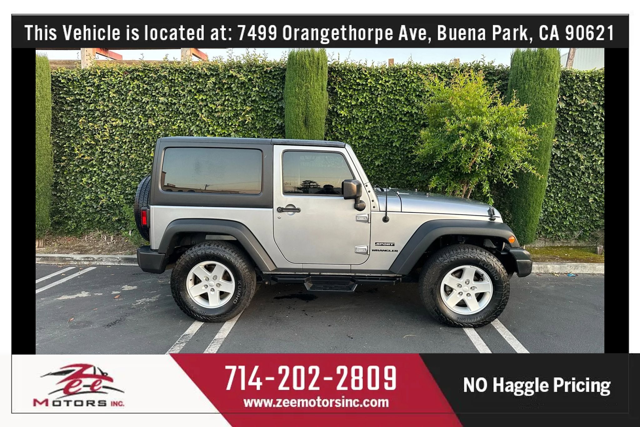 Used 2017 Jeep Wrangler Sport w/ Quick Order Package 24S image 4