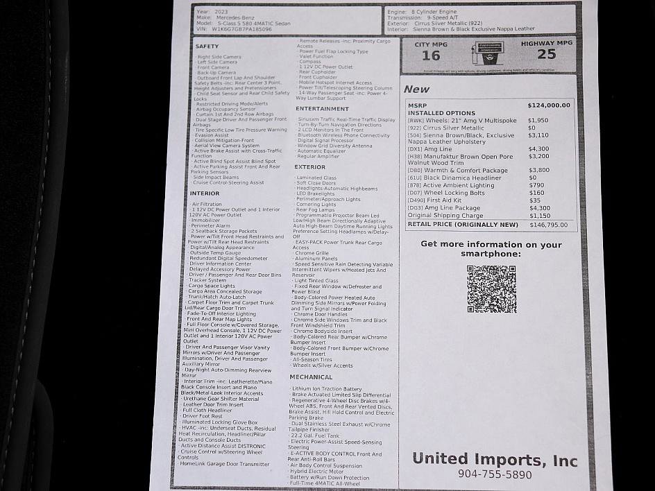 Used 2023 Mercedes-Benz S 580 4MATIC Sedan image 45
