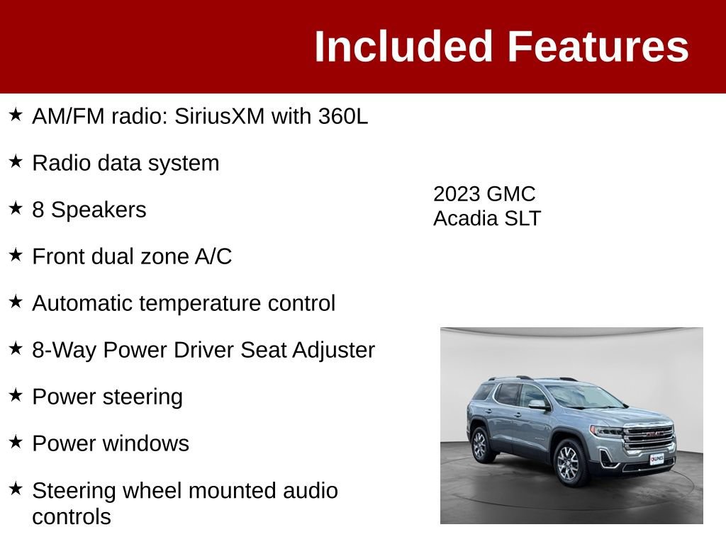 Used 2023 GMC Acadia SLT w/ Trailering Package AWD/4WD image 4