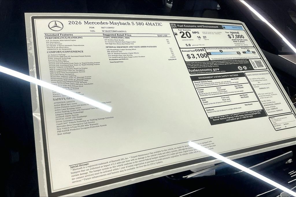 New 2026 Mercedes-Benz Maybach S 580 4MATIC image 13