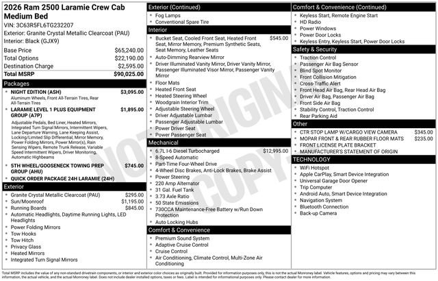 New 2026 RAM 2500 Laramie w/ Night Edition image 45