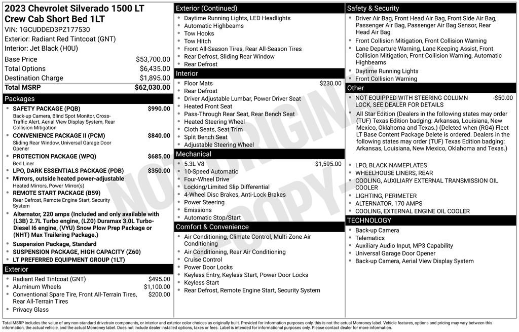 Used 2023 Chevrolet Silverado 1500 LT w/ Safety Package AWD/4WD image 13