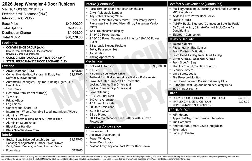 New 2026 Jeep Wrangler Unlimited Rubicon image 9