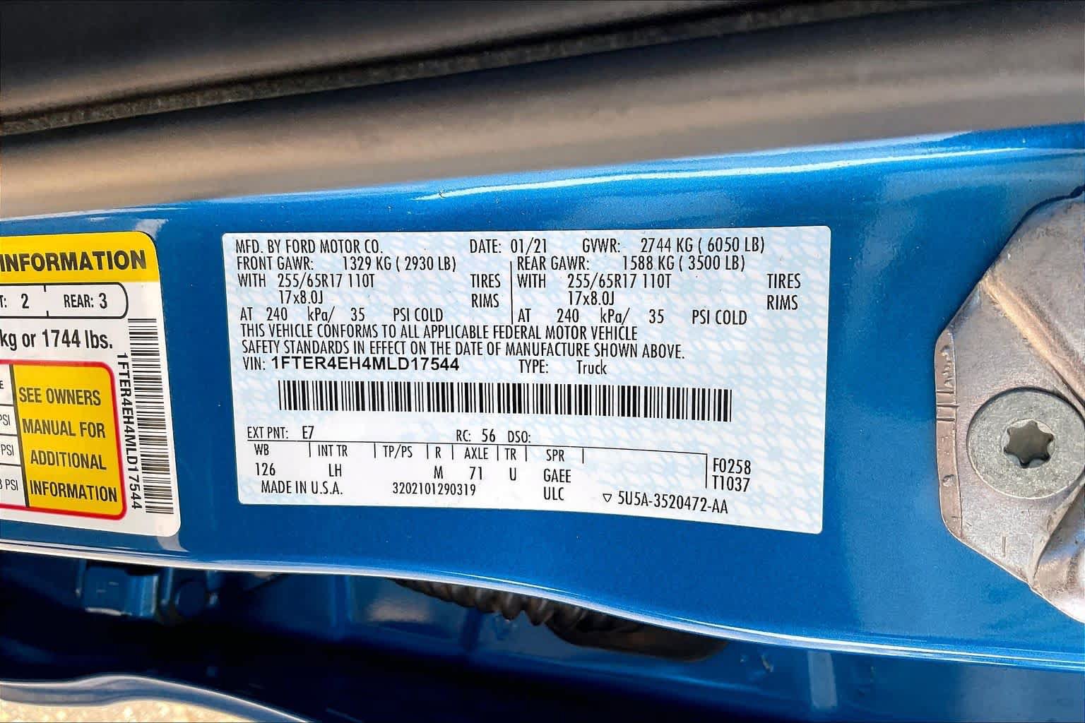 Used 2021 Ford Ranger XLT w/ Equipment Group 301A Mid RWD image 32