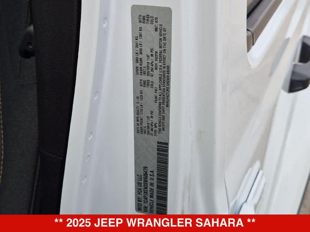 Used 2025 Jeep Wrangler Unlimited Sahara AWD/4WD image 34
