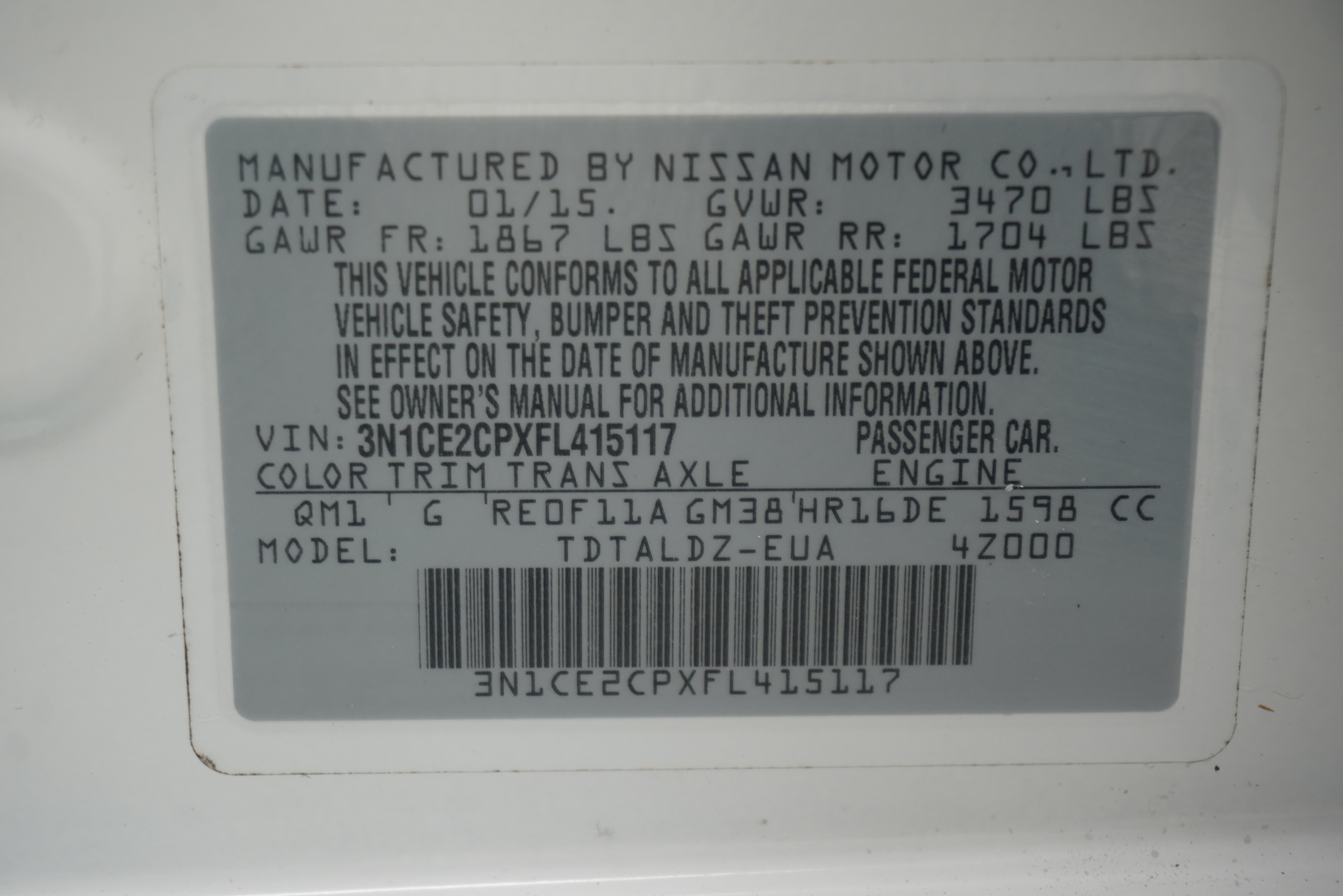 Used 2015 Nissan Versa Note SV FWD image 27