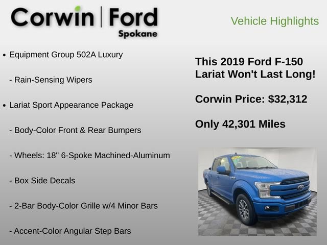 Used 2019 Ford F150 Lariat w/ Equipment Group 502A Luxury image 18