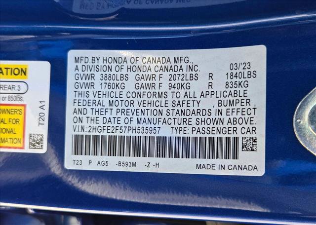 Used 2023 Honda Civic Sport image 23