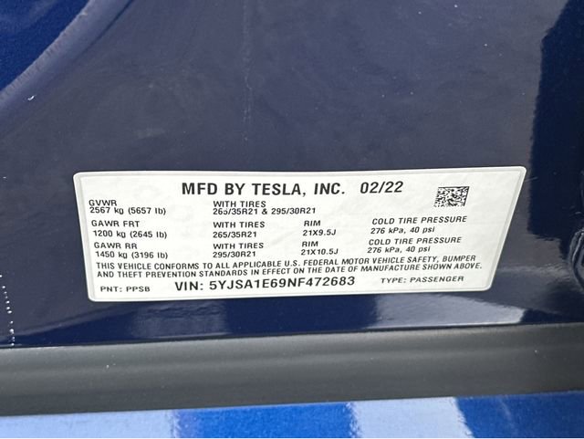 Used 2022 Tesla Model S Plaid AWD/4WD image 28
