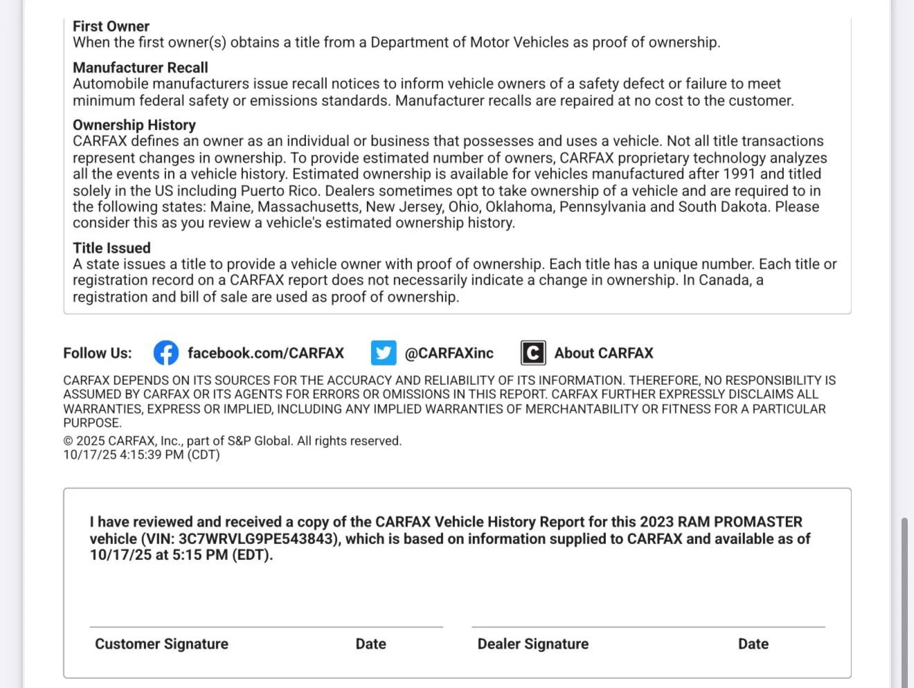 Used 2023 RAM ProMaster 3500 w/ Convenience Group image 53