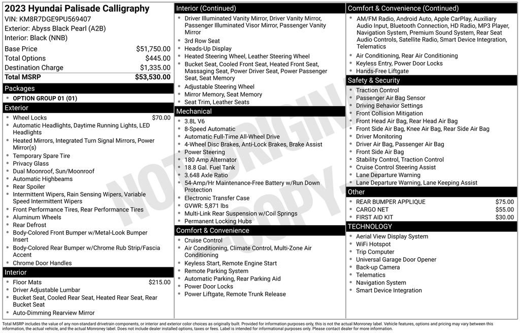 Used 2023 Hyundai Palisade Calligraphy image 33