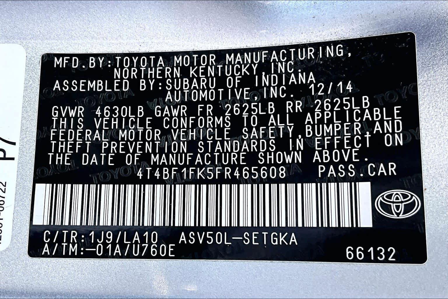 Used 2015 Toyota Camry XLE FWD image 33