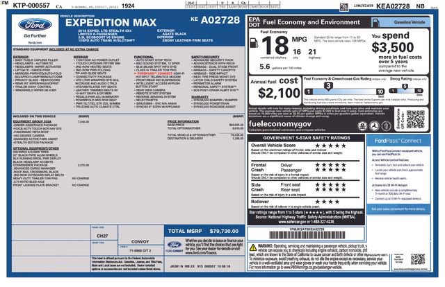Used 2019 Ford Expedition Max Limited w/ Equipment Group 303A AWD/4WD image 32