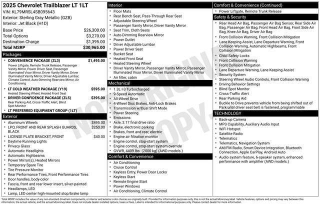 Used 2025 Chevrolet TrailBlazer LT w/ Convenience Package AWD/4WD image 6