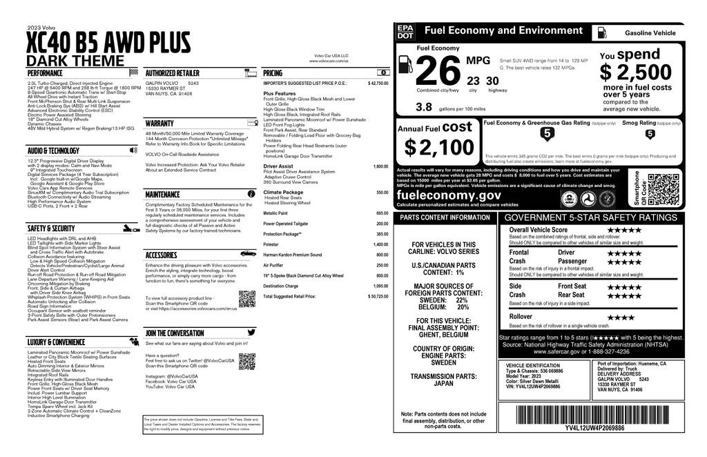 Used 2023 Volvo XC40 B5 Plus w/ Climate Package image 9