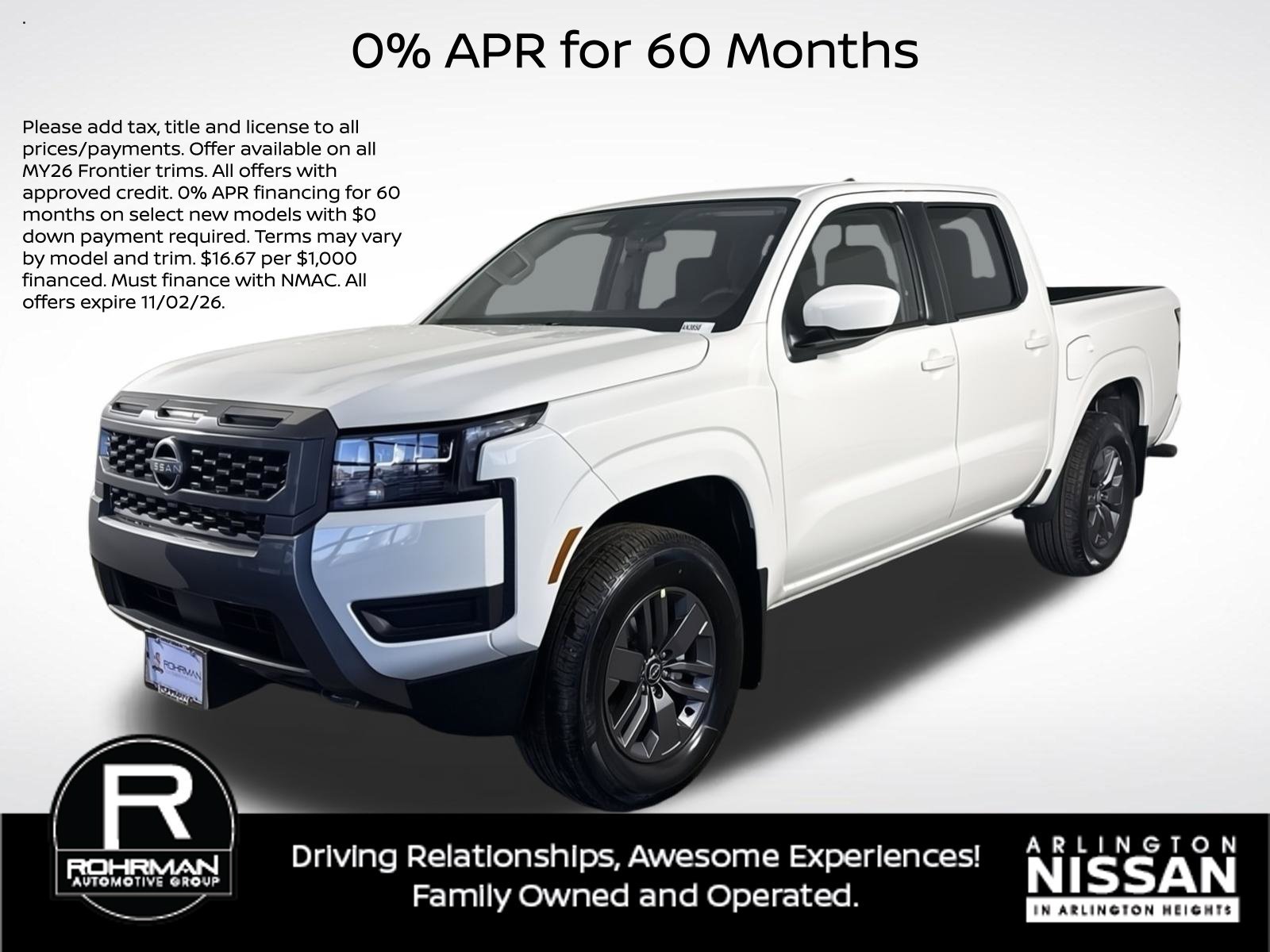New 2026 Nissan Frontier SV w/ All-Weather Content Package