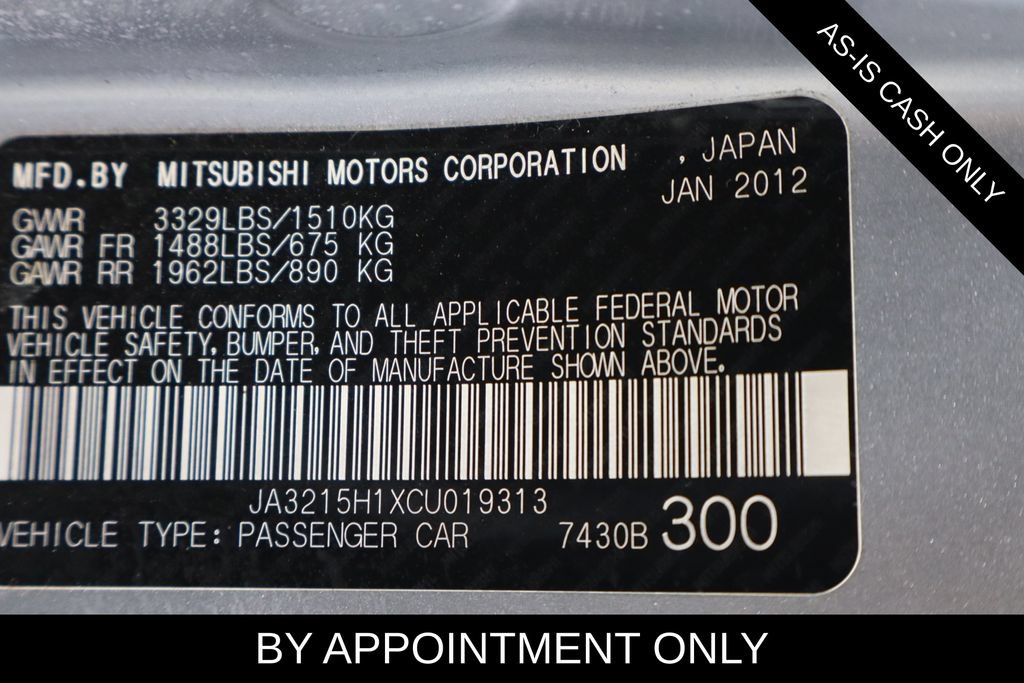 Used 2012 Mitsubishi i ES RWD image 12