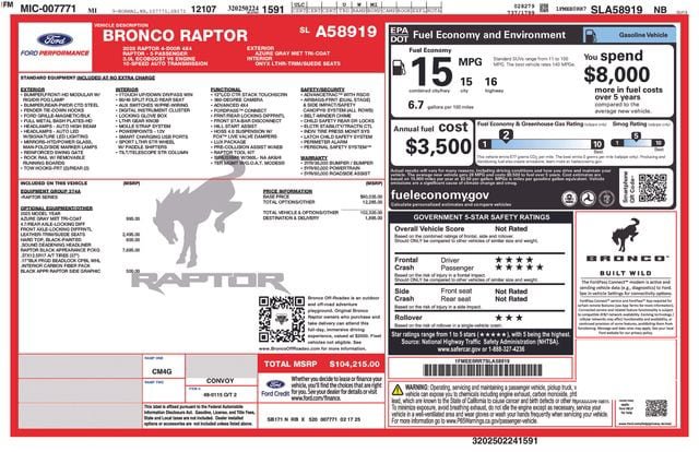 New 2025 Ford Bronco Raptor AWD/4WD video 3