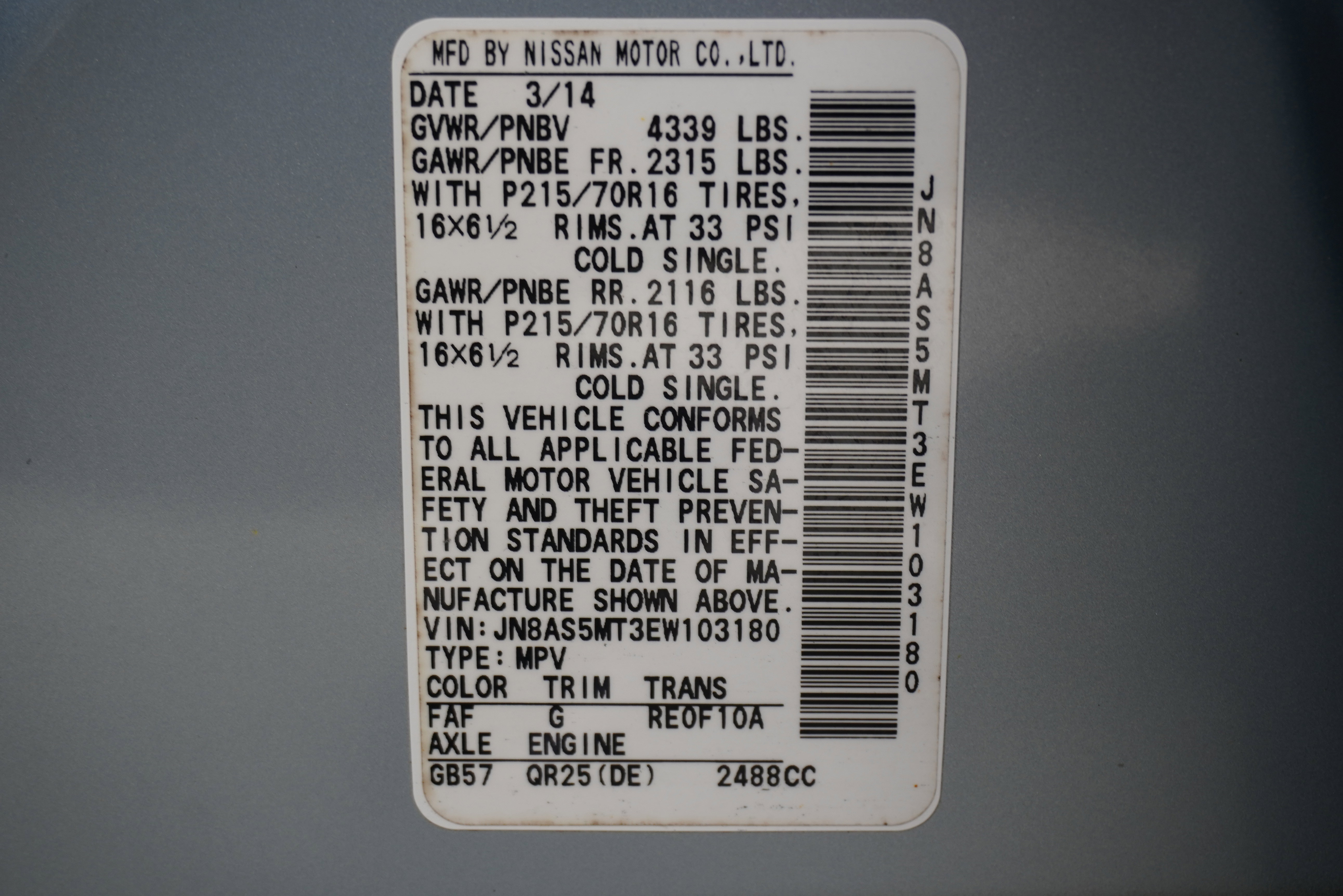 Used 2014 Nissan Rogue S image 25