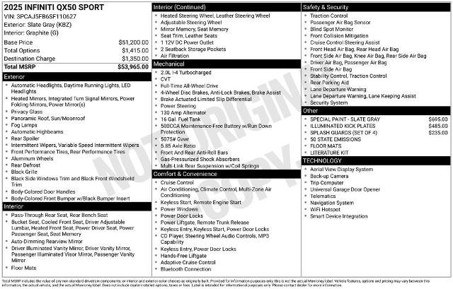 Certified 2025 INFINITI QX50 Sport image 28