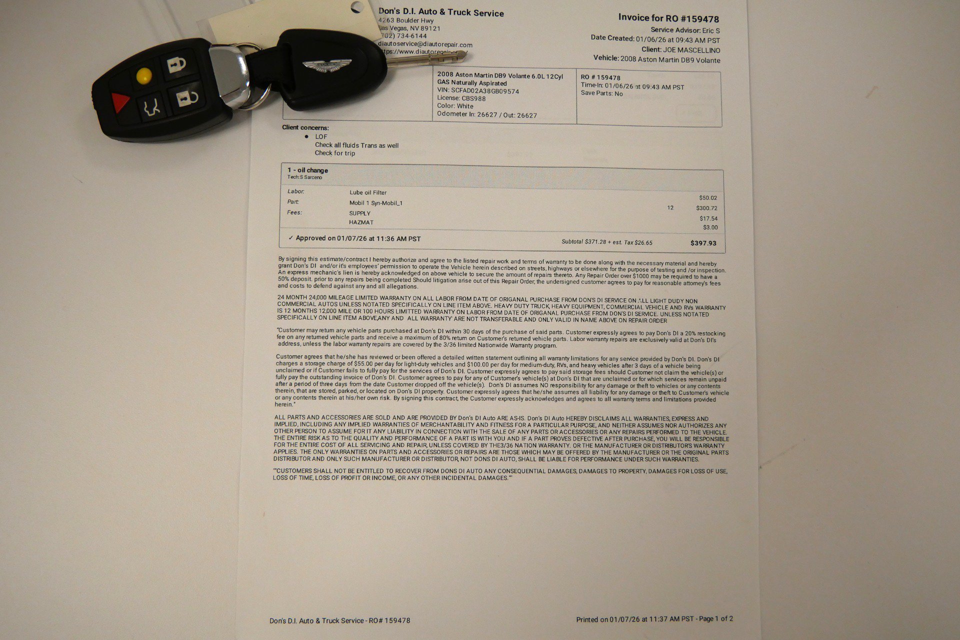 Used 2008 Aston Martin DB9 Volante RWD image 57