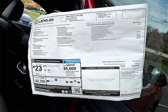 New 2026 Lexus TX 350 AWD image 14