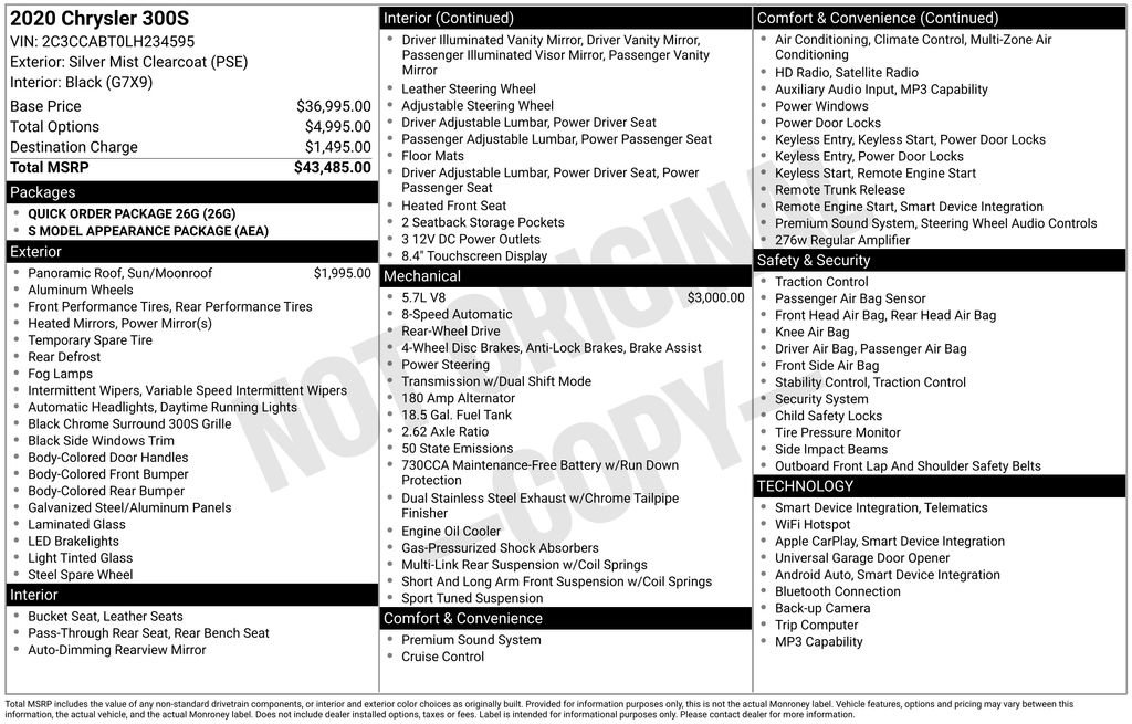 Used 2020 Chrysler 300 S image 17