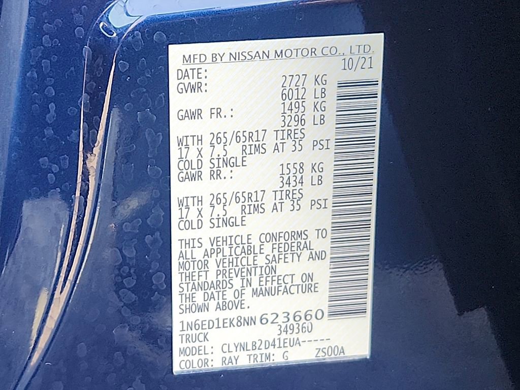 Certified 2022 Nissan Frontier SV image 27