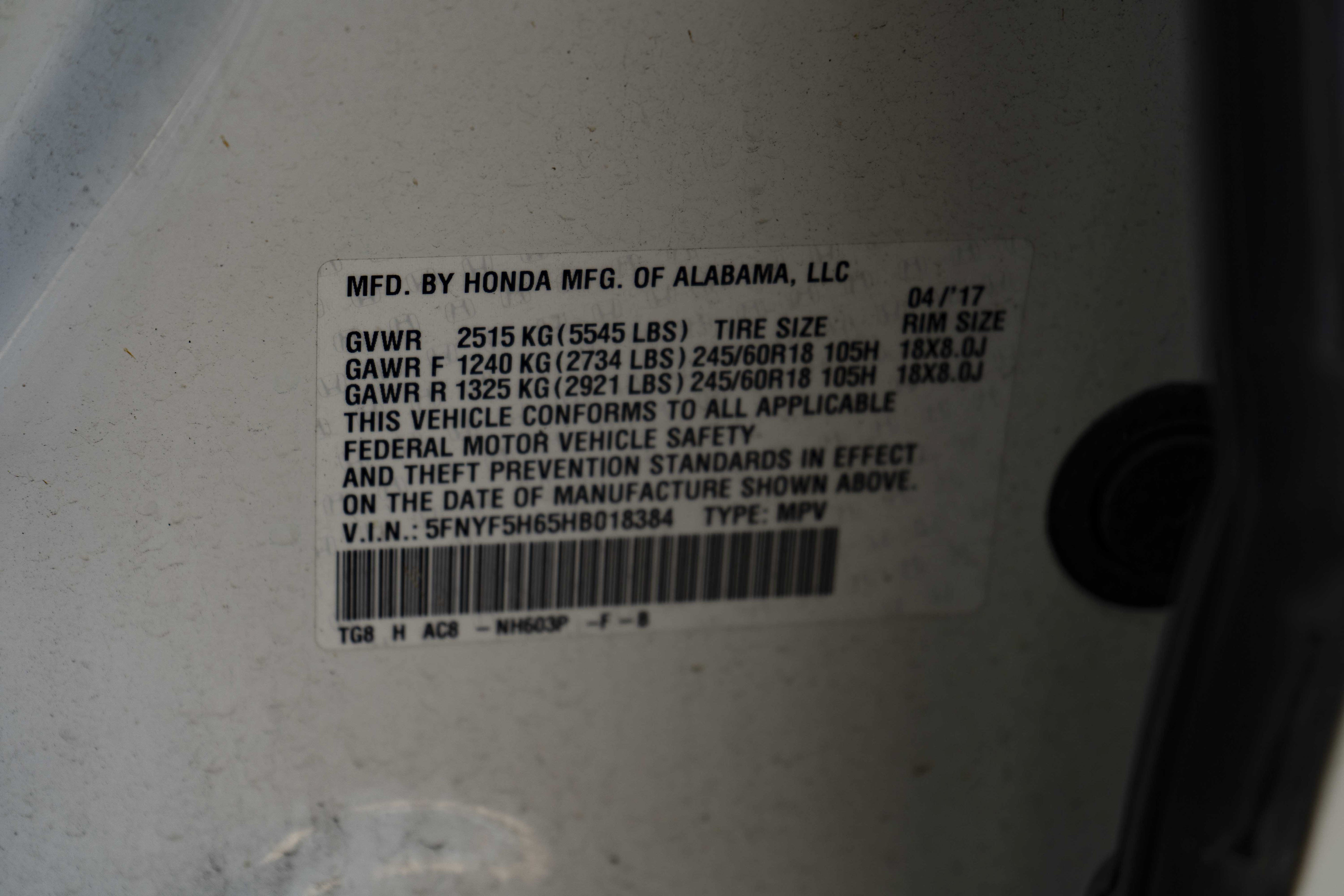Certified 2017 Honda Pilot EX-L image 46