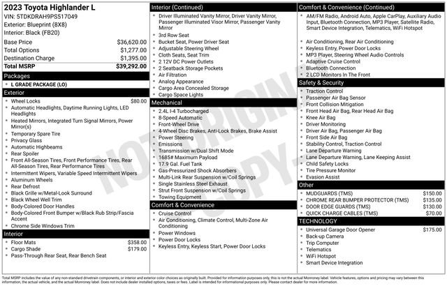 Used 2023 Toyota Highlander L image 31