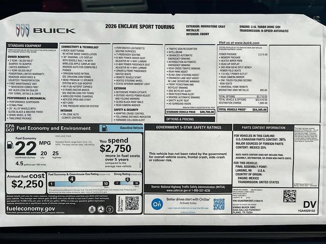 New 2026 Buick Enclave Sport Touring w/ Power Package image 21