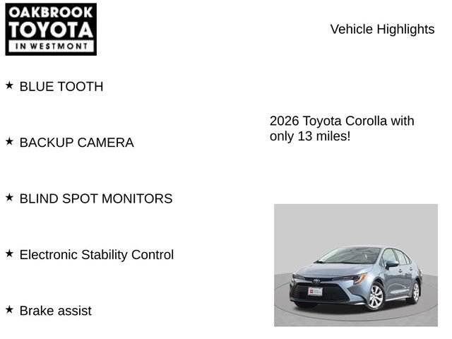 Certified 2026 Toyota Corolla LE FWD image 6