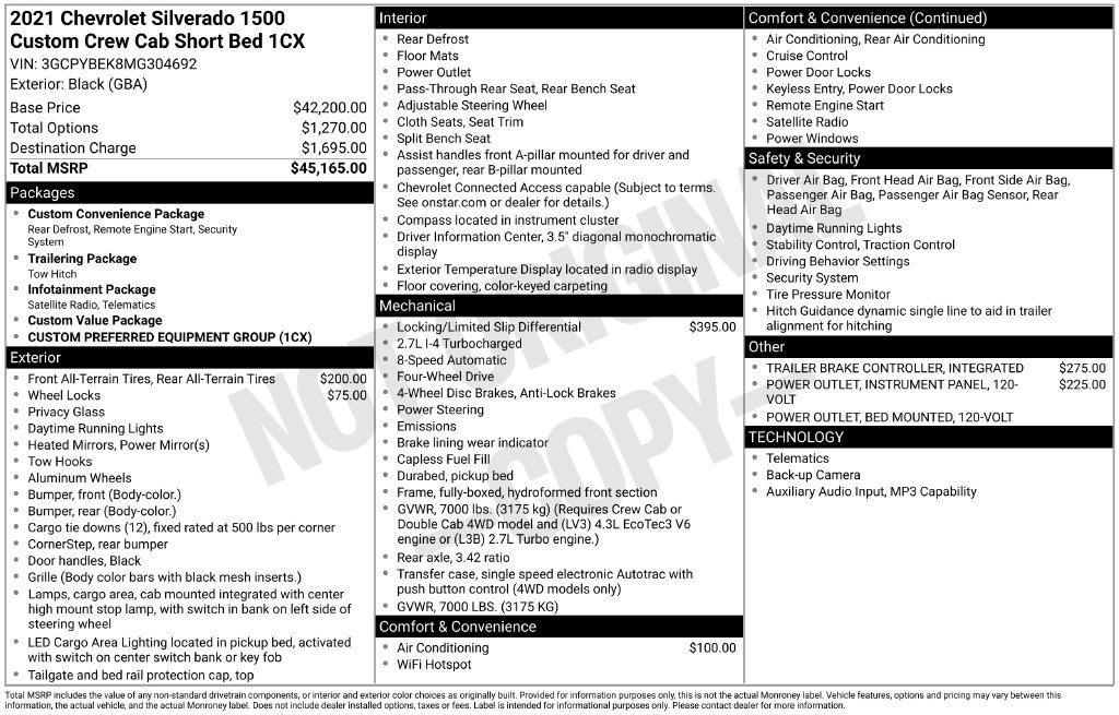 Used 2021 Chevrolet Silverado 1500 Custom AWD/4WD image 35