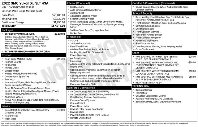 Used 2022 GMC Yukon XL SLT w/ SLT Luxury Package RWD image 33