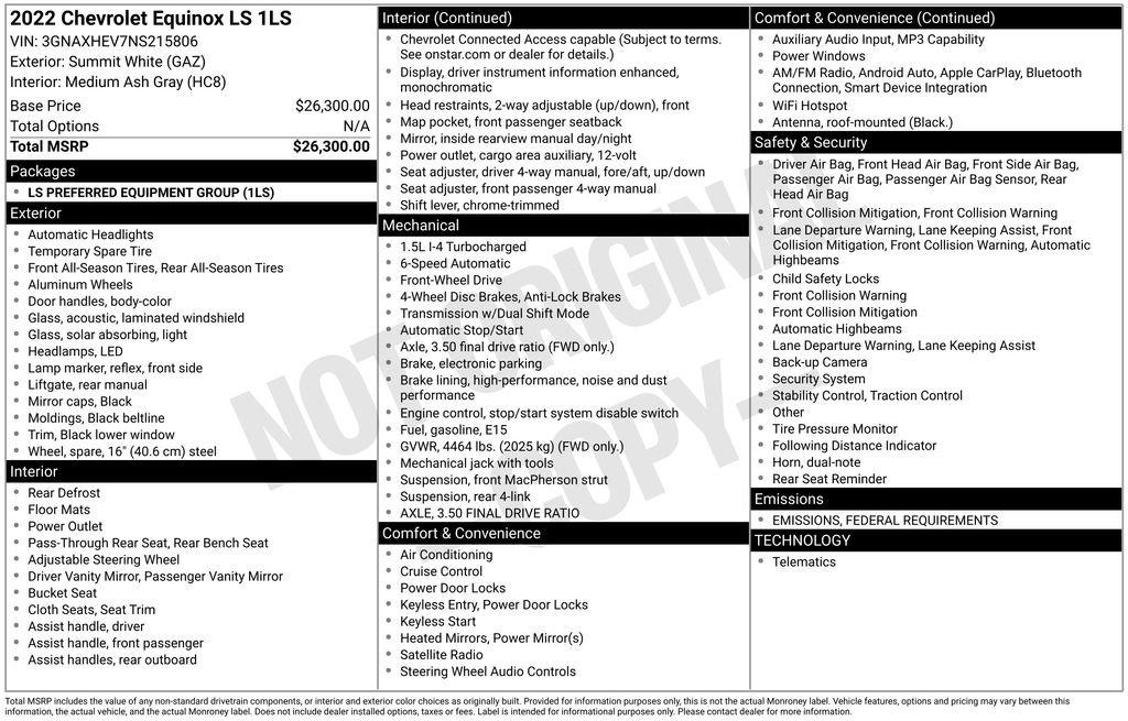 Used 2022 Chevrolet Equinox LS image 3