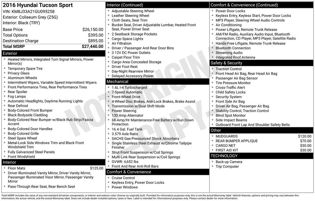 Used 2016 Hyundai Tucson Sport image 11