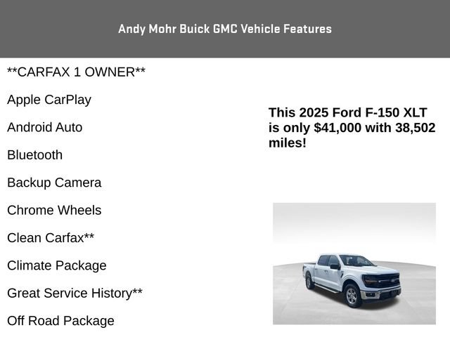 Used 2025 Ford F150 XLT w/ Equipment Group 301A Standard AWD/4WD image 4