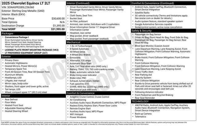 Used 2025 Chevrolet Equinox LT image 4