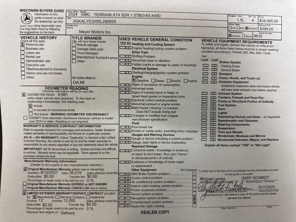 Used 2024 GMC Terrain AT4 w/ LPO, 'HIT The Road' Package image 32